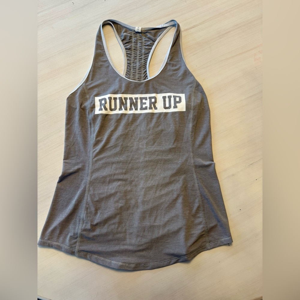 lululemon Gray Runner Up Tank Top Size 6